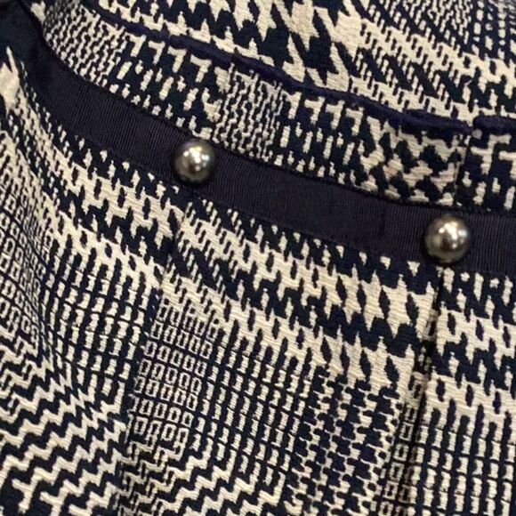 Prose & Poetry Navy Blue & White Plaid Drop Waist Shift Dress Size M - Picture 14 of 14